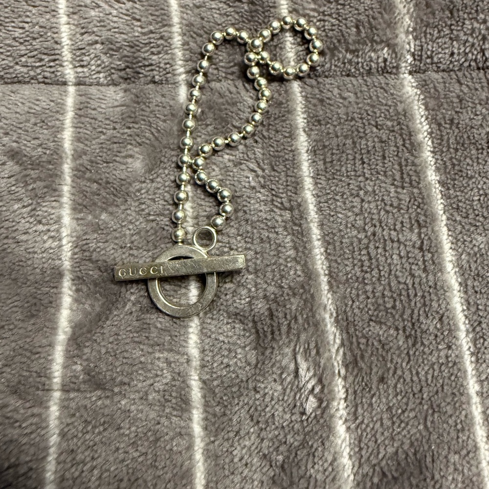 Gucci Silver Ball Chain with toggle clasp
